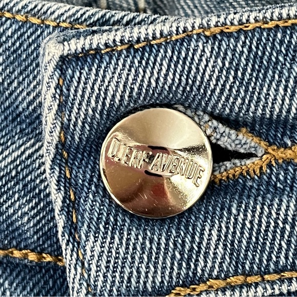 Djerf Avenue 31x35 Straight Jeans Mid Blue Tall 0154 women’s loose high rise - Picture 3 of 11